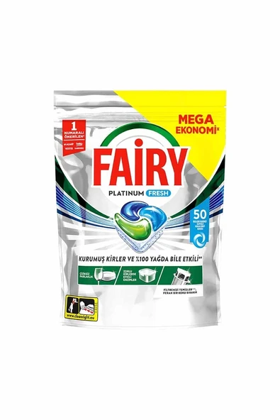 4 ADET Fairy Bulaşık Makinesi Tableti Platinum Fresh 50'li ürün görseli 1