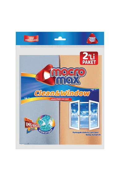 4 ADET Macromax Mikrofiber Cam Bezi 2'li ürün görseli 1