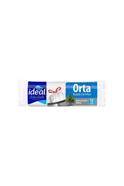 4 ADET İdeal Çöp Torbası Orta boy Orman Esintisi 15'li 55x57 cm ürün görseli 1