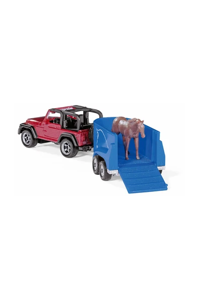 3 ADET Siku Jeep With Horse Trailer 1651 ürün görseli 1