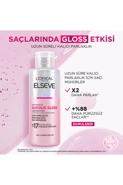 4 ADET Elseve Glycolic Gloss Laminasyon Bakımı - Resim 2