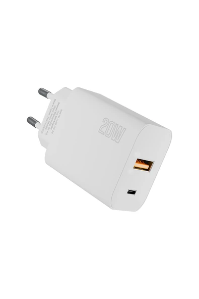 4 ADET Hytech HY-XE46 Type USB-C 20W PD +USB QC 3.0 Hızlı Ev Şarj Adaptörü ürün görseli 1