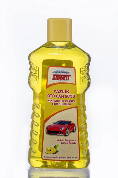 4 ADET Autokit Yazlık Cam Suyu Limon 1L ürün görseli 1