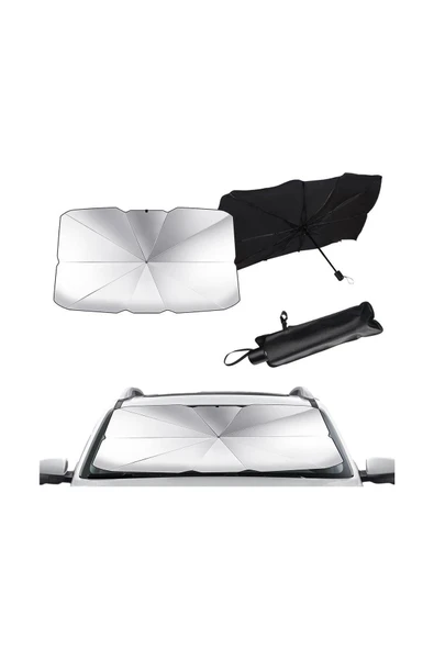 4 ADET Autokit Katlanabilir Şemsiye Tipi Ön Cam Güneşliği FA1-639 ürün görseli 1