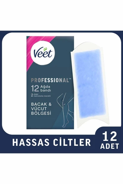 3 ADET Veet Pro Ağda Bandı 12'li Hassas ürün görseli 1