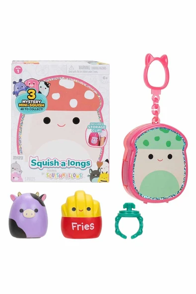 Squish-a-longs 3 Figür + Yüzük Çantalı Sürpriz Paket Seri 1 ürün görseli 1