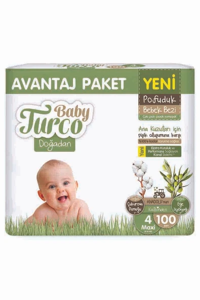2 ADET Baby Turco Doğadan Avantaj Maxi (4) 100'lü ürün görseli 1