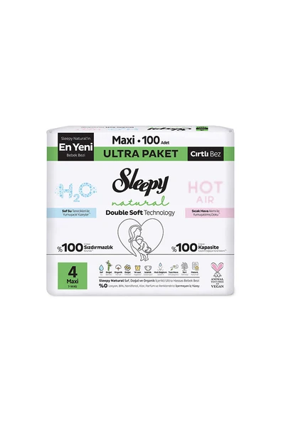 Sleepy Natural Double Soft Ultra Maxi (4) 100'lü - Resim 2