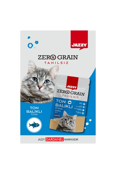4 ADET Jazzy Kedi Maması Ton Balıklı 80 Gr ürün görseli 1