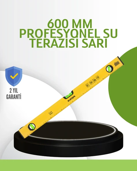 Hassas Ölçüm Sağlayan 600 Mm Sarı Su Terazisi ürün görseli 1