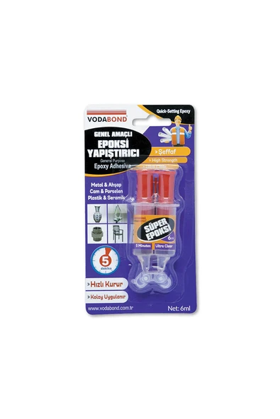 Vodabond Epoksi Yapıştırıcı Şeffaf 6ml - Resim 2
