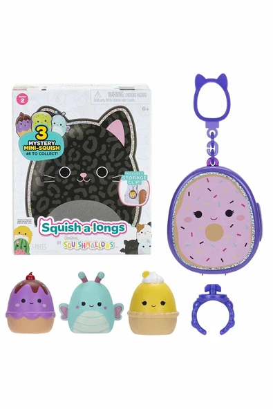 2 ADET Squish-a-longs 3 Figür + Yüzük Çantalı Sürpriz Paket Seri 2 ürün görseli 1