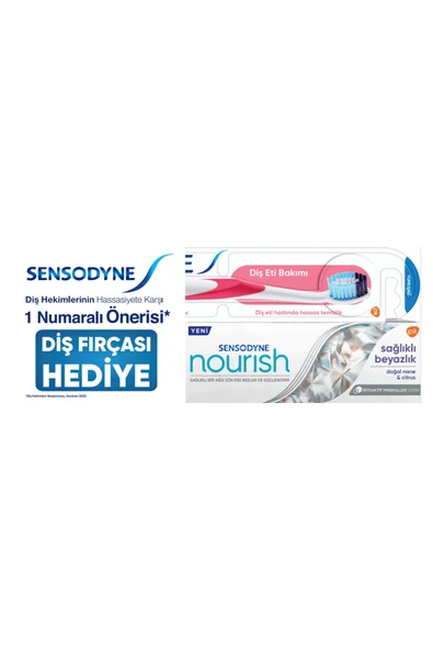 2 ADET Sensodyne Nourish Diş Macunu 50 ml + Diş Eti Bakım Diş Fırçası ürün görseli 1