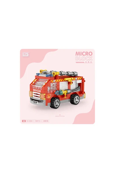 LOZ Mikro Block İtfaiye 180 Parça LZ-8620 ürün görseli 1