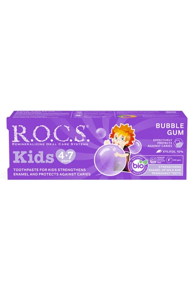 Rocs Kids 3-7 Yaş Florürlü Meyveli Diş Macunu 35ml ürün görseli 1