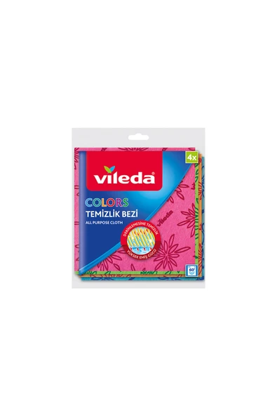 4 ADET Vileda Colors Temizlik Bezi 4'lü ürün görseli 1