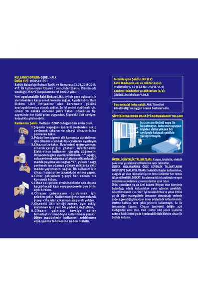 Raid Elektrolikit Ayarlanabilir 30 Gece 21 ml - Resim 2