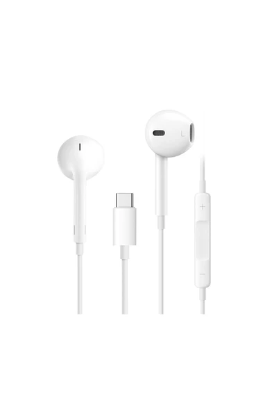 2 ADET S-link SL-TPK01 TypeC Telefon Uyumlu Beyaz Kulak İçi Mikrofonlu Kulaklık ürün görseli 1