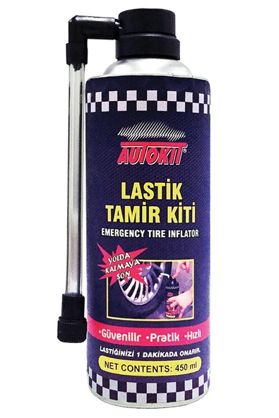 3 ADET Autokit Hortumlu Lastik Tamir Kiti 450 Ml ürün görseli 1