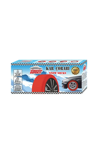 2 ADET Autokit Kar Patinaj Çorabı Large ürün görseli 1