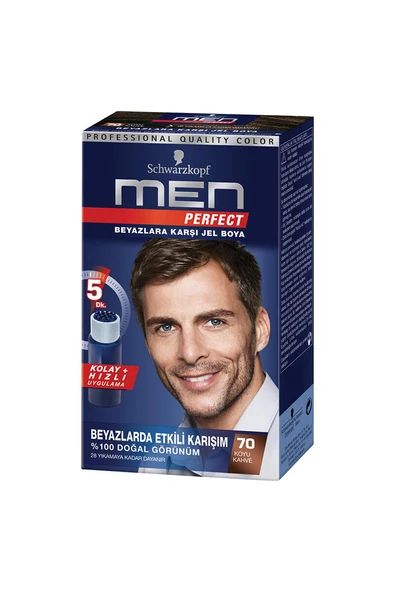 3 ADET Men Perfect 70 Koyukahve Erkek Saç Boyası ürün görseli 1
