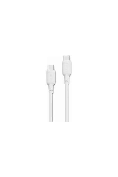 2 ADET Philips 60W Usb-C Şarj Kablosu Beyaz DLC6541CW ürün görseli 1