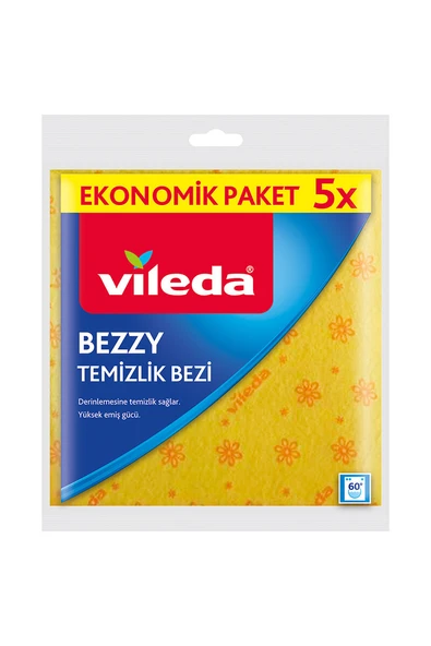 3 ADET Vileda Bezzy Temizlik Bezi 5'li - Resim 2