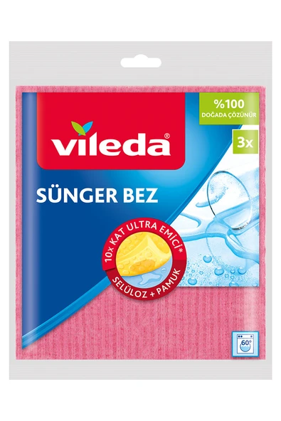 2 ADET Vileda Sünger Bez 3'lü ürün görseli 1
