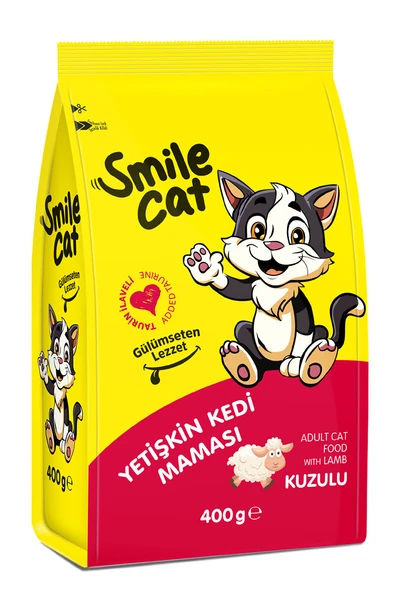 3 ADET Smilecat Kuru Yetişkin Kedi Maması Kuzulu 400g ürün görseli 1