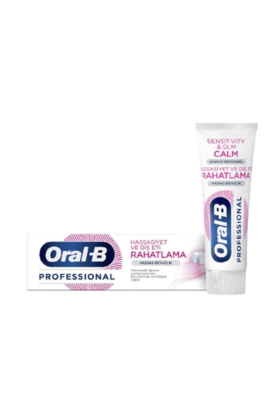 3 ADET Oral-B Diş Macunu Profesyonel Hassasiyet Ve Diş Eti Hassas Beyazlık 75 ml ürün görseli 1