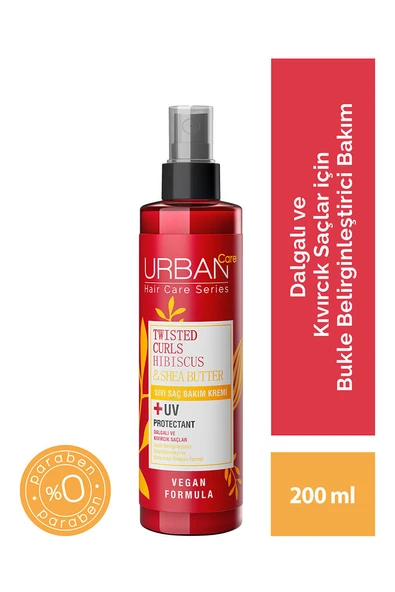 2 ADET Urban Care Curl Hibiscus & Shea Butter 200 ml Sıvı Saç Kremi ürün görseli 1