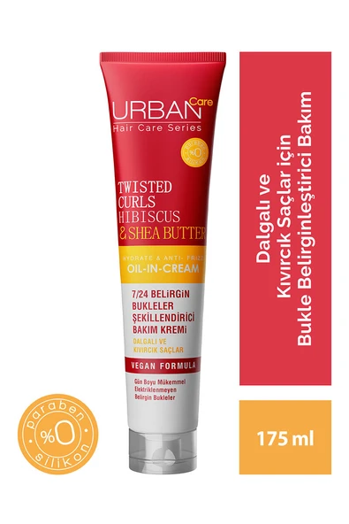 Urban Care Oil In Cream Curl Hibiscus Water & Shea Butter 175ml Saç Kremi ürün görseli 1
