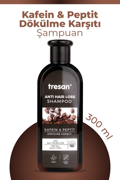 2 ADET Tresan Kafein & Peptit Dökülme Karşıtı Saç Bakım Şampuanı 300 ml ürün görseli 1