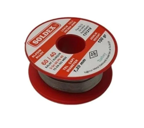 60/40 Lehim Teli 100 Gr 1.20 Mm (sn:60 / Pb:40) ürün görseli 1