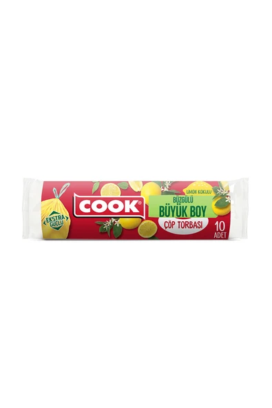 3 ADET Cook Çöp Torbası Büzgülü Limon Kokulu 10'lu ürün görseli 1