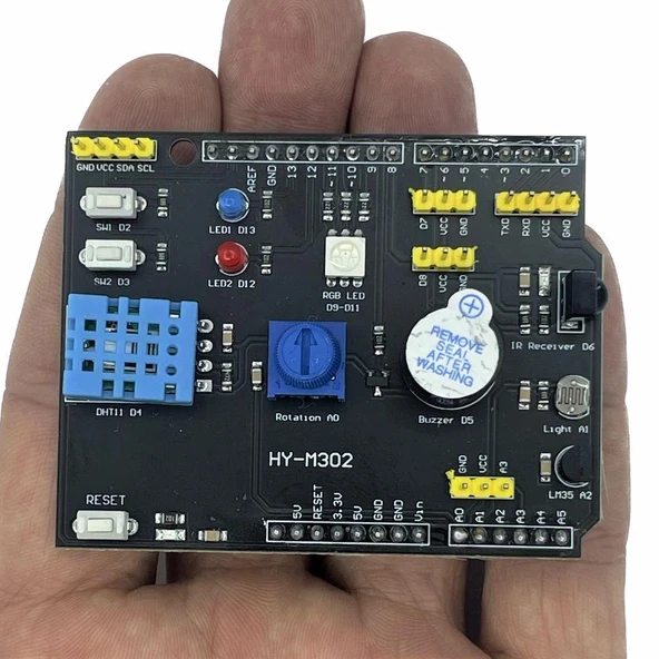 Arduino Çok Amaçlı Sensor Shield 9 In 1 DHT11 LM35 ürün görseli 1