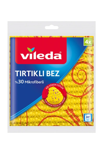 Vileda %30 Mikrofiber Novolon Temizlik Bezi 4'lü ürün görseli 1