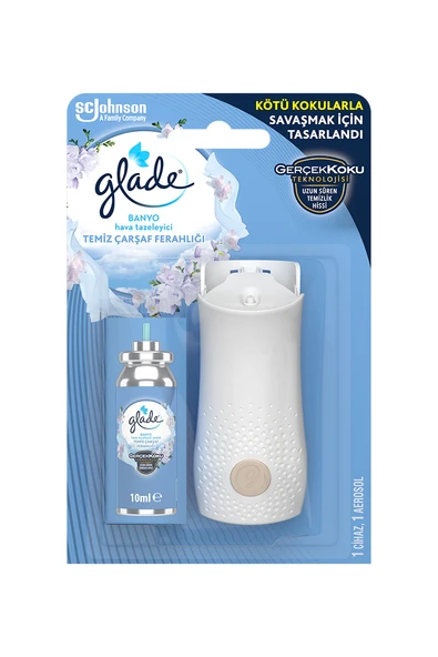 Glade Banyo Çarşaf Ferahlığı 10 ml + Cihaz ürün görseli 1