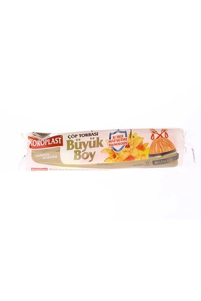 4 ADET Koroplast Çöp Torbası Hapsetme Vanilya Büzgülü Büyük Boy 10'lu ürün görseli 1