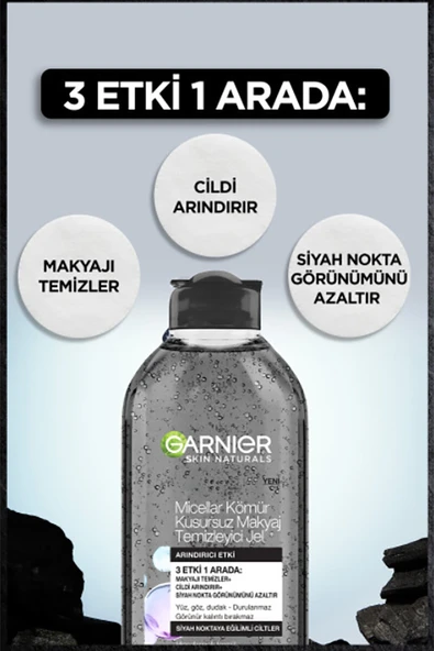 Garnier Charcoall Micellar Makyaj Temizleme Jeli 400ml - Resim 2