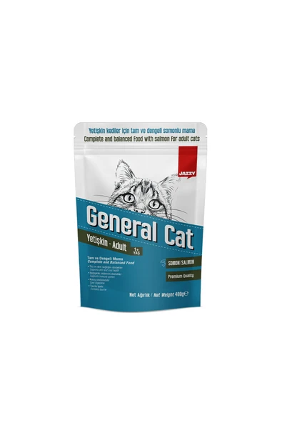 Jazzy General Cat Yetişkin Kedi Maması Somonlu 400 Gr ürün görseli 1
