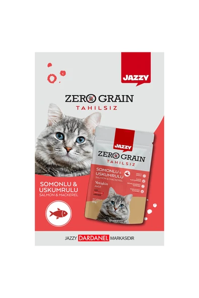 Jazzy Kedi Maması Uskumru- Somon 80 Gr ürün görseli 1