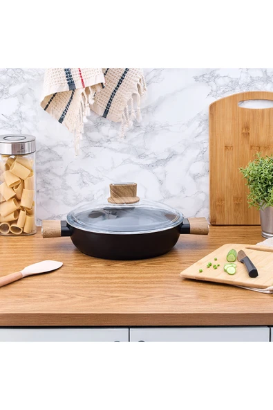 Ar Yıldız Eco Seramik Basık Tencere 26 cm - Resim 2
