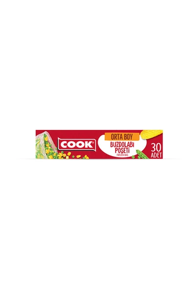 Cook Buzdolabı Poşeti Orta Boy 24X38 Cm 30 Yaprak ürün görseli 1