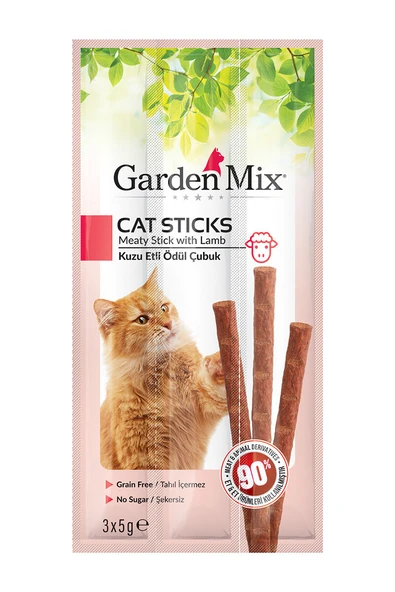 Gardenmix Kuzu Etli Kedi Ödül Çubuk 3 x 5 g ürün görseli 1
