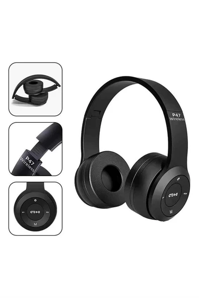 Kulak Üstü Bluetooth Kulaklık Yüksek Ses Kaliteli Ayarlanabilir - Resim 3