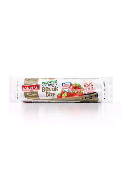 Koroplast Çöp Torbası Ekstra Güçlü Çilek Büzgülü Büyük Boy 10'lu ürün görseli 1
