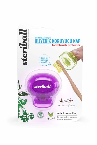 Steriball Diş Fırçası Koruma Kabı Mor ürün görseli 1
