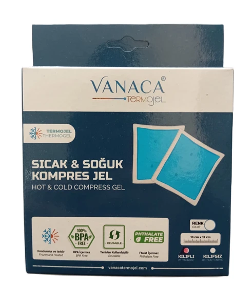 Sıcak & Soğuk Kompres Jel Paketi  13 cm x 13 cm Kare Termojel ürün görseli 1