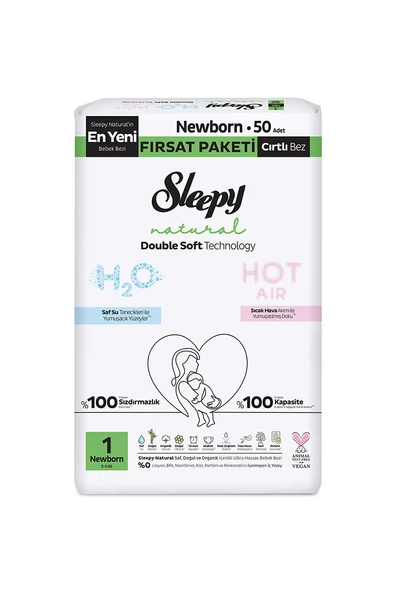Sleepy Natural Double Soft Fırsat Yenidoğan (1) 50'li ürün görseli 1